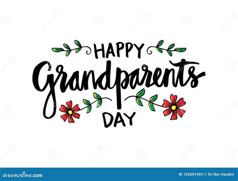 Happy Grandparents Day stock illustration. Illustration of glittering - 125601493