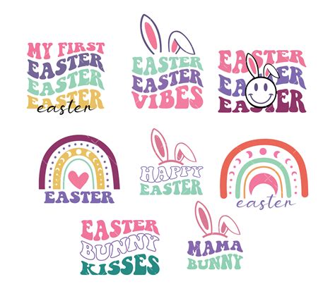 Retro Easter SVG, PNG, PDF, Retro Easter SVG, Easter SVG, Easter Bunny svg