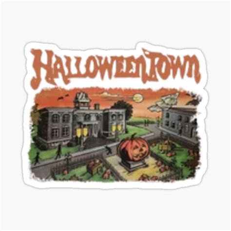 "HalloweenTown" Sticker for Sale by neanastasy | Redbubble