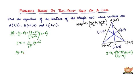 How to solve problems based on Two Point Form of a Line? - YouTube