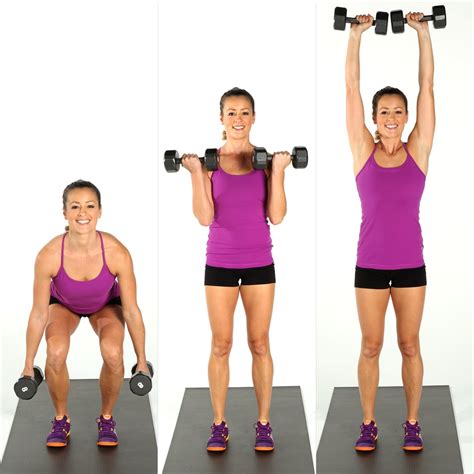 Compound Exercise With Dumbbells: Squat, Curl, and Press | List of Compound Exercises | POPSUGAR ...