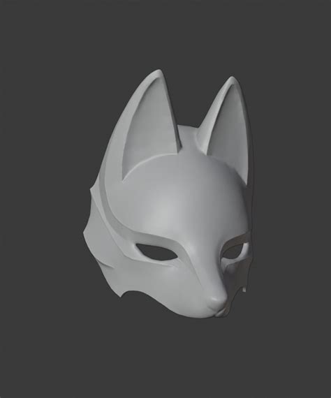 3D file Kunimitsu Mask Tekken 7 (Kitsune Mask)・Template to download and 3D print・Cults