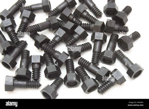 The plastic children's designer from bolts and nuts on a white background Stock Photo - Alamy