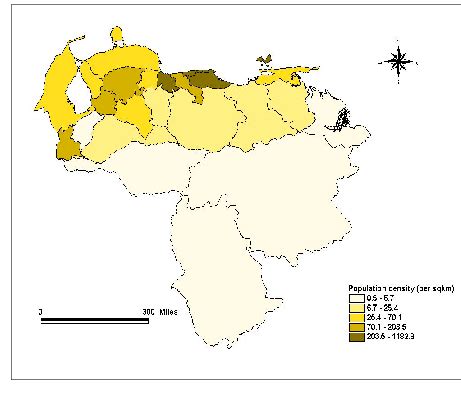 6: Cartogram Method. Population density in Venezuela | Download ...