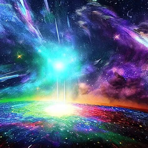 outer space galaxy. beautiful colorful meteorite sho... | OpenArt