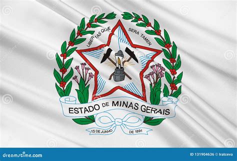 Flag of Minas Gerais, Brazil Stock Illustration - Illustration of ...