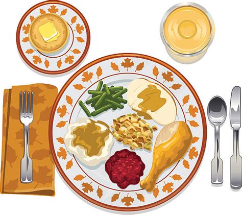 2,600+ Thanksgiving Dinner Plate Stock Illustrations, Royalty-Free ...