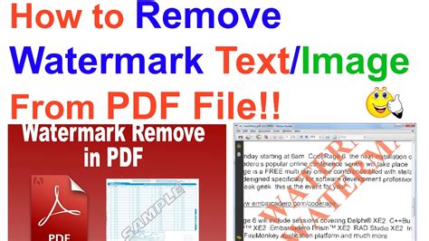 Remove Watermark From Pdf Youtube - Riset