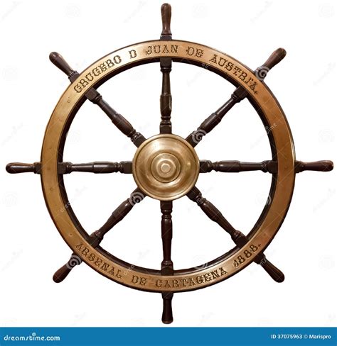 Old Wooden Ship's Steering Wheel Stock Photos - Image: 37075963