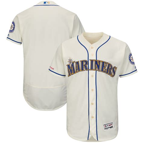 Men's Seattle Mariners Majestic Alternate Cream Flex Base Authentic ...