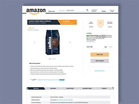 Amazon – Product Page Redesign | Page template, Amazon, Templates