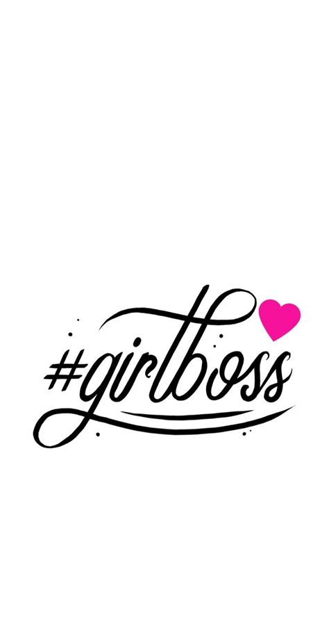 Simple, quote, wallpaper, background, iPhone, girlboss, girl boss, pink, heart, hashtag | Frases ...