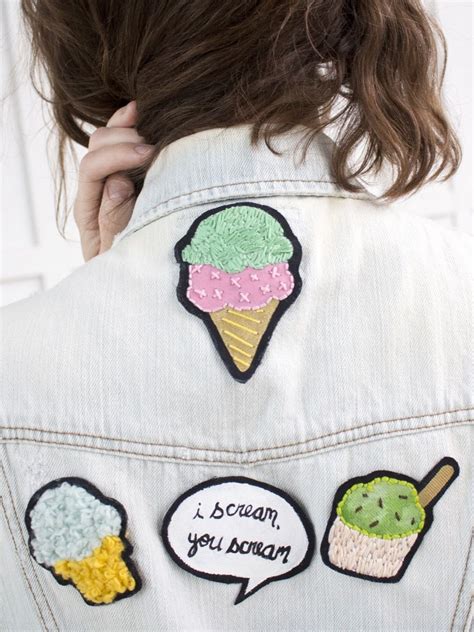 DIY This: How To Make Super Sweet Ice Cream Patches | Diy embroidery ...