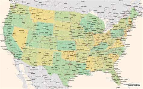 USA road map (ScalableMaps sample) | Made with NaturalEarth … | Flickr