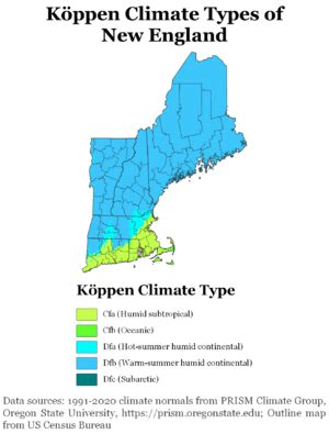 Climate of New England Facts for Kids