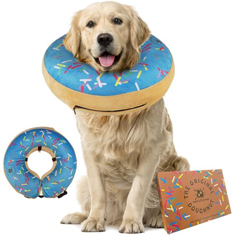 DIRTY LITTLE PAWS Inflatable Dog Donut Collar | Post-Surgery Recovery ...