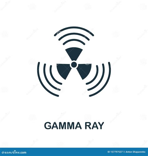 Gamma Ray Icon Symbol. Creative Sign from Biotechnology Icons Collection. Filled Flat Gamma Ray ...