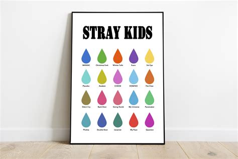 Stray Kids Color Palette Print, Stray Kids Poster, Stray Kids Art Print ...