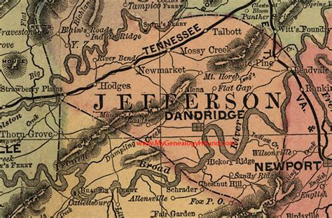 Jefferson County, Tennessee 1888 Map