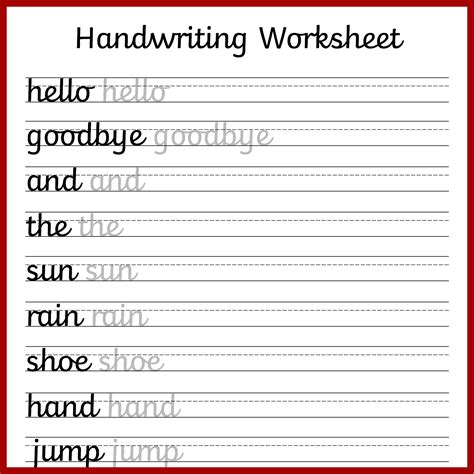 Hand Writing Worksheets for Students 2019 | Educative Printable ...