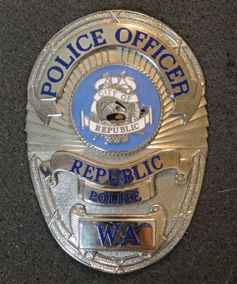 Washington State, City of Republic Police Department Badge | Police ...