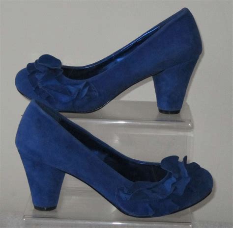 Next ladies royal blue suede court shoes UK Size 5.5 | eBay