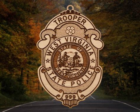 Personalized Wooden WV State Police Badge by TheCreativeEngraver