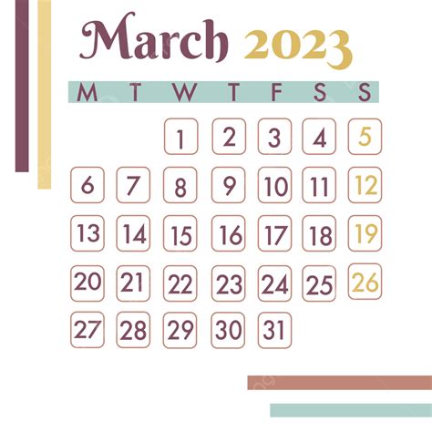 Calendar March 2023, Calendar, March, 2023 PNG and Vector with Transparent Background for Free ...