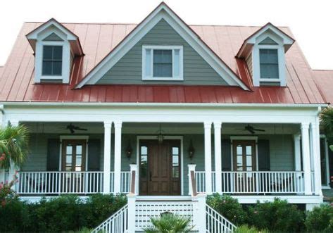 Houses With Red Metal Roof | This | Red roof house, House exterior, Exterior house colors