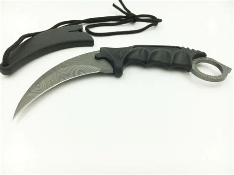 CS GO Counter Strike claw Karambit Knife Neck Knife with Sheath Tiger ...