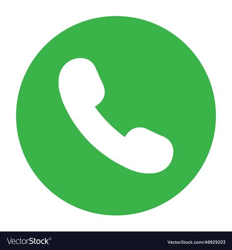 Green accept call icon answer call icon Royalty Free Vector