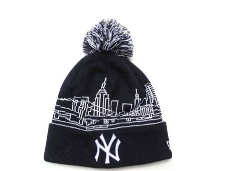 Authentic*MLB New Era New York Yankees Skyline Wrapz Knit Hat The City ...