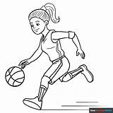Basketball Player Coloring Page  Easy Drawing Guides sketch template