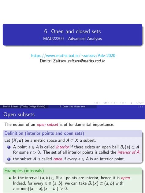 6 Open Closed | PDF | General Topology | Mathematical Objects