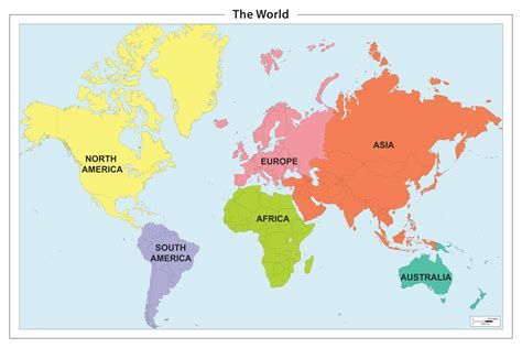 Continent Map Of World