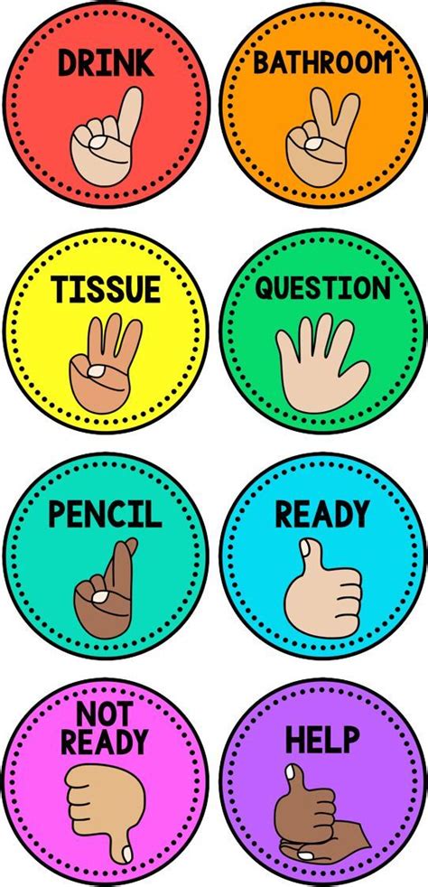 Hand Signals {Editable} | Preschool classroom, Classroom management, Classroom management elementary