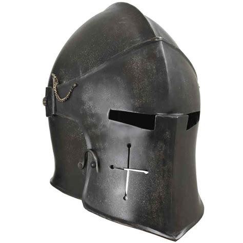 Epic Dark Visored Barbuta Helmet - MCI-2429 - Medieval Collectibles ...