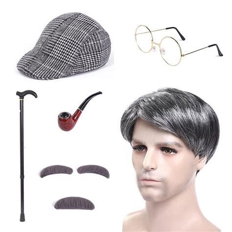 6 Piece Senior Costume Accessory Grandpa Set for COS Grandpa Costume, Costume Not Included | Wish