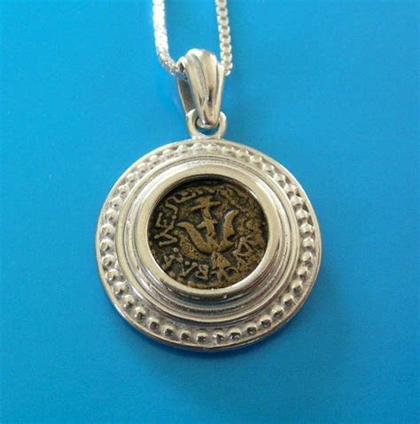 widow's/widows mite coin replica set in elegant silver