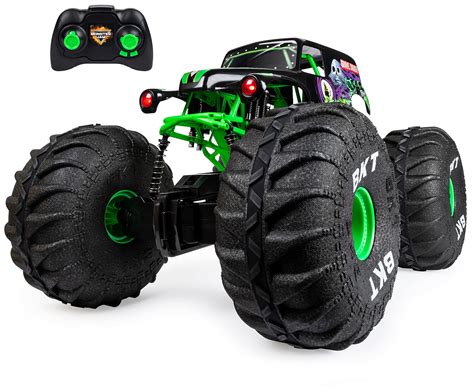 Buy Monster Jam, Official Mega Grave Digger All-Terrain Remote Control Monster Truck with Lights ...