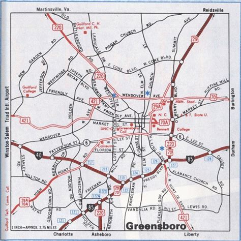 Maps of Greensboro, North Carolina