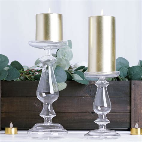 Mercury Glass Candle Holders | Pillar Candle Holders | Candlestick | TableclothsFactory