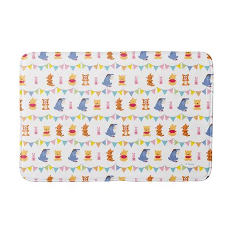 Winnie the Pooh | Baby Party Pattern Bath Mat | Zazzle