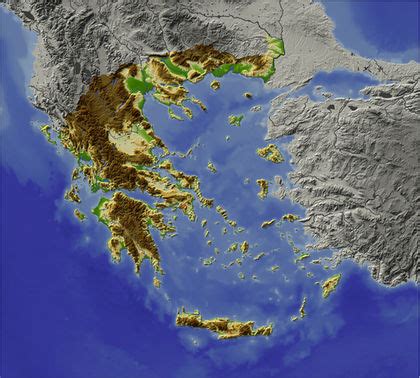 Greece Topographic Map | World Map Gray