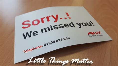 Little Things Matter - 'Sorry we missed you' cards - AKW