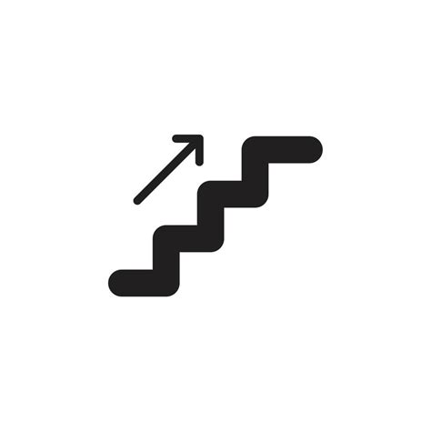 Stairs icon template black color editable. Stairs icon symbol Flat vector illustration for ...