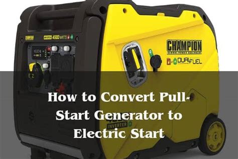 How to Convert Pull-Start Generator to Electric Start?