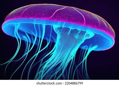 Bioluminescent Jellyfish Deep Sea Stock Illustration 2204886809 | Shutterstock