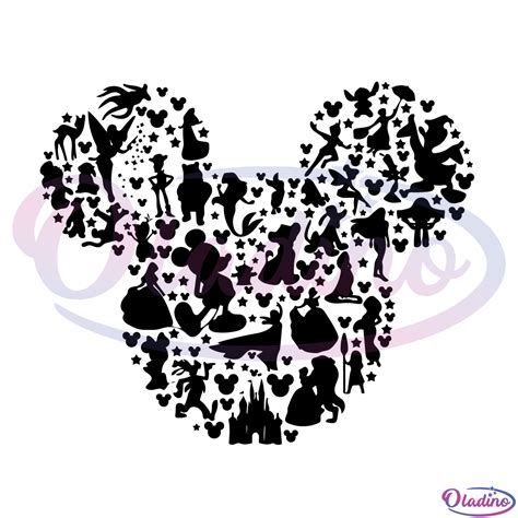 Mickey Head Disney Characters Svg, Mickey Mouse Svg Digital File