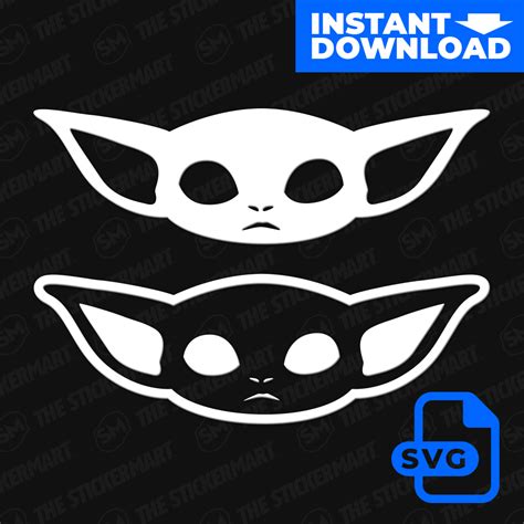 Free 282 Baby Yoda Silhouette Svg Free SVG PNG EPS DXF File